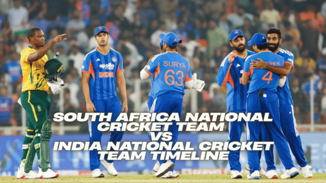 South Africa National Cricket Team vs India National Cricket Team Timeline